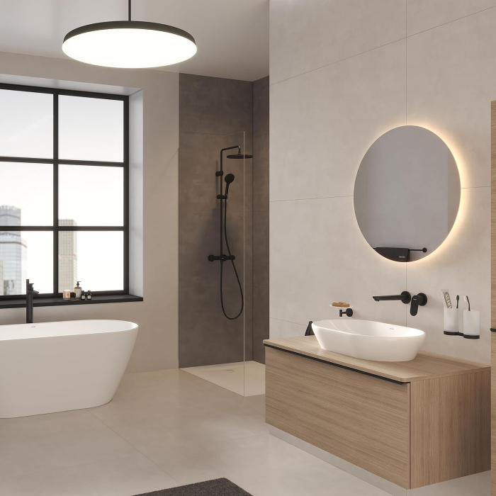 Sistem dus Duravit TH4282008046, 250 mm, 1 bar, 100 mm, 1.6 m, 1125 mm, 354 mm, 1 functii palarie dus, Negru [4]