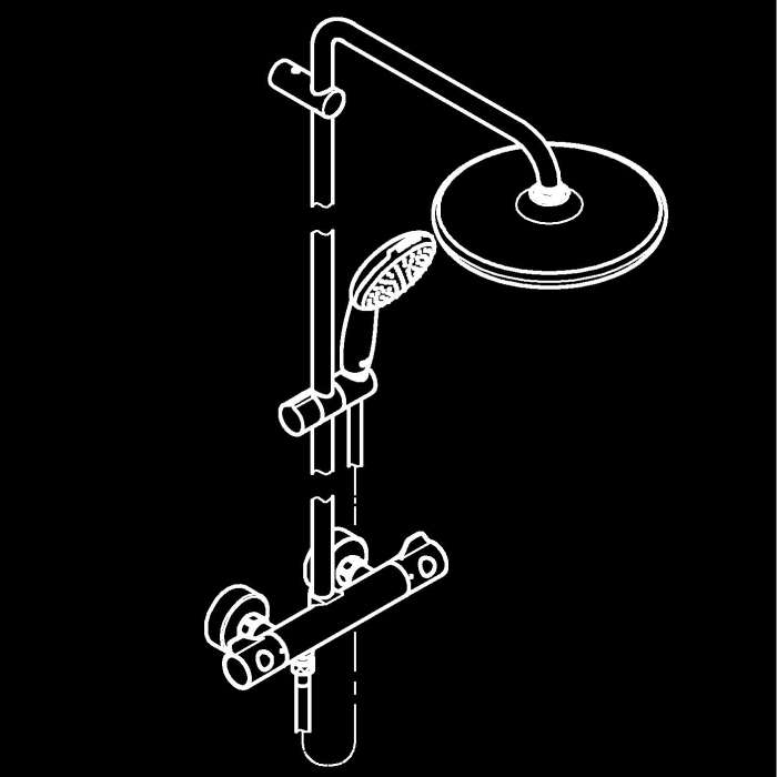 Sistem dus Grohe 268112431, 210 mm, 0.9 bar, 110 mm, 1.75 m, 1132 mm, 412 mm, 1 functii palarie dus, Negru [7]