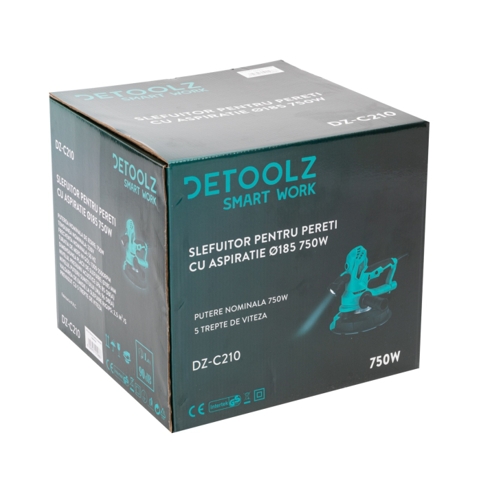 Slefuitor pereti cu aspiratie 750W, 180mm [2]