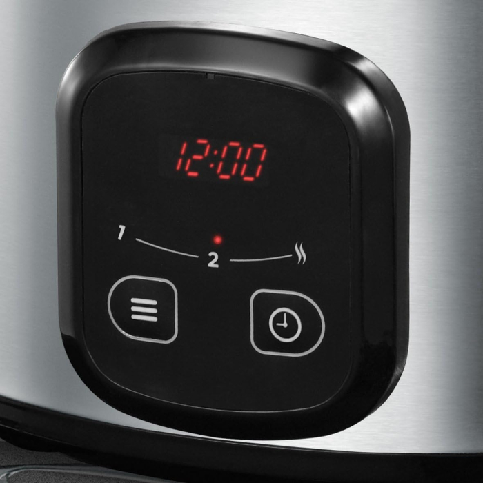 Slow cooker Russell Hobbs MaxiCook, 6L, 3 setari temperatura, vas ceramic detasabil, mentinere cald, negru [5]