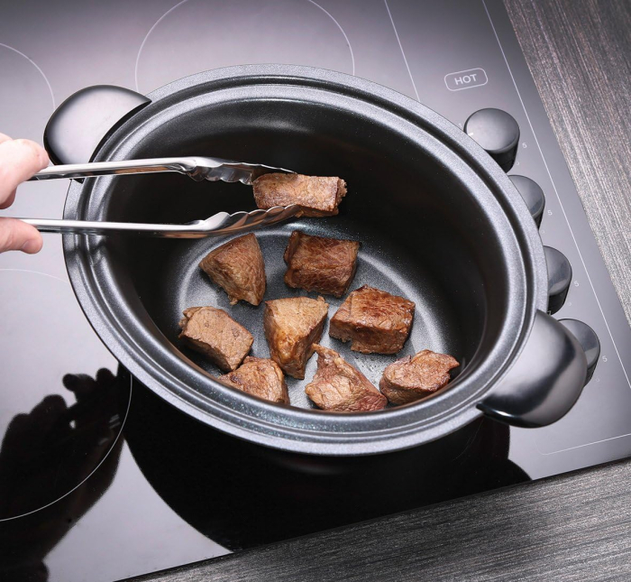 Slow cooker Russell Hobbs MaxiCook, 6L, 3 setari temperatura, vas ceramic detasabil, mentinere cald, negru [4]