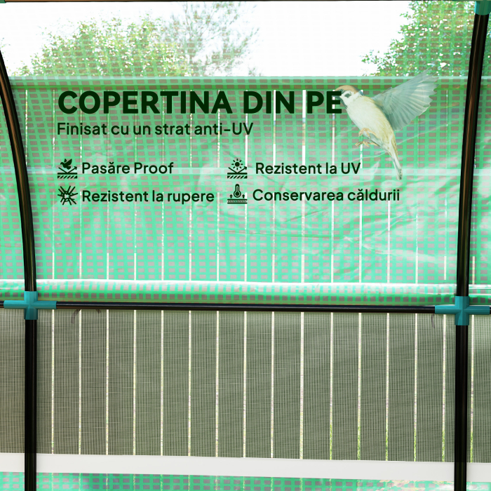  Solar Tip Tunel 300 x 200cm Walk-In Polytunnel Greenhouse - Verde [4]
