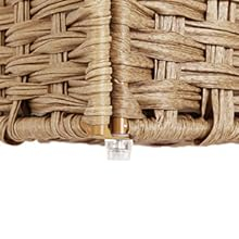 Cos de rufe stil ratan, cu captuseala detasabila lavabila, 90 litri, 46x33x60 cm, natural [14]