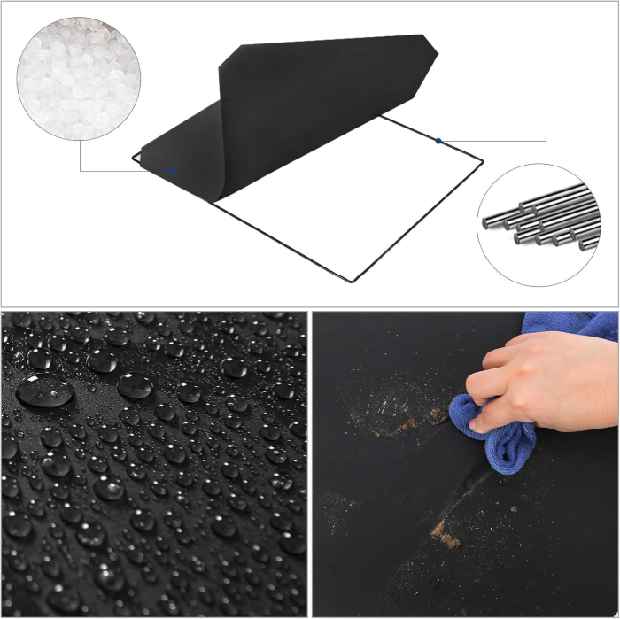 Etajera pantofi 83x31x105 cm, 12 compartimente modulare cu usi rabatabile, negru si alb [6]