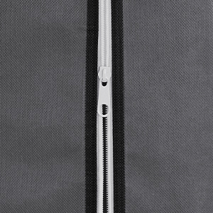 Garderoba din material textil, dulap portabil, cu rafturi si sina de agatat, 150x45x175cm, gri [12]