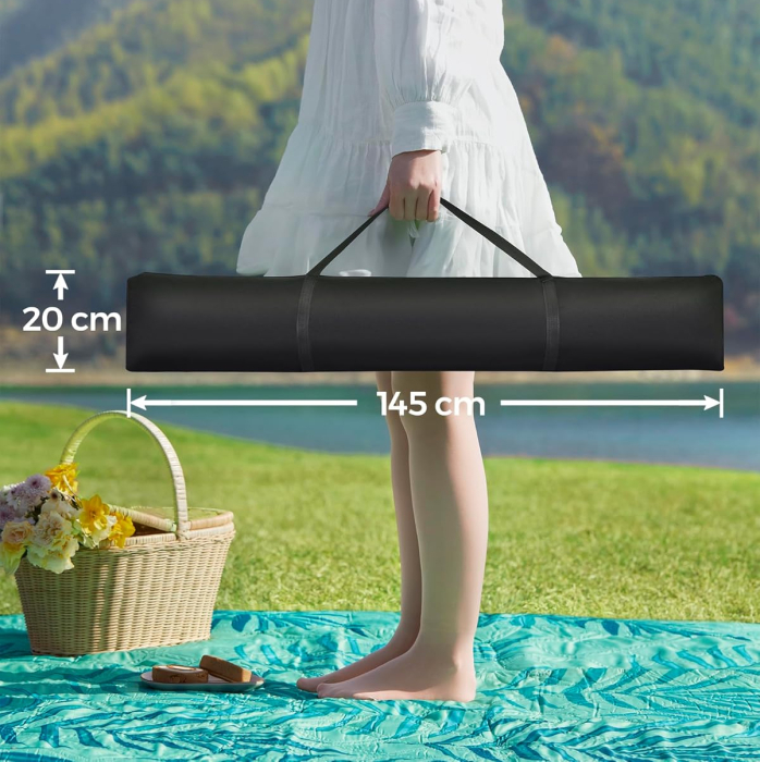 Hamac cu suport metalic, cu suprafata captusita, reglabil, include perna, 200 kg, 300x120x110 cm, gri [7]