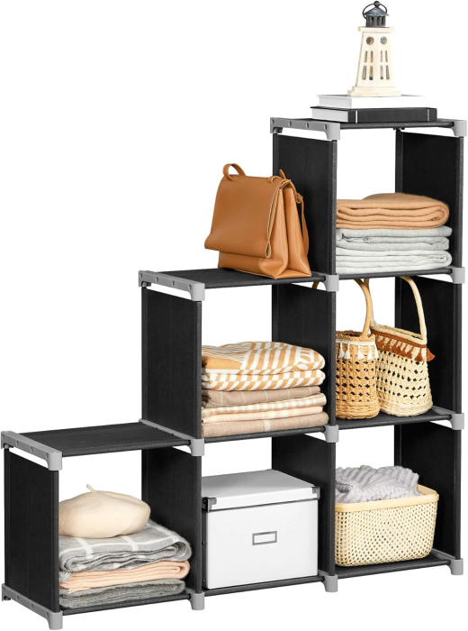 Organizator modular textil, multifunctional, pentru depozitare, negru [9]
