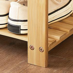 SONGMICS Raft de depozitare din bambus, cu 3 niveluri, 28x70x45cm, maro [9]