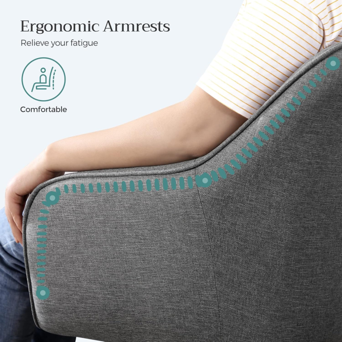 Scaun de birou ergonomic, inaltime reglabila, 65x69x(83-93) cm, gri [7]