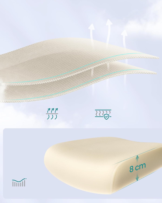 Scaun de birou ergonomic mesh, suport lombar dinamic, tetiera reglabila, brate rabatabile, 70x70x135 cm, bej [4]