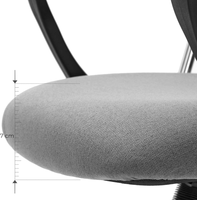 Scaun de birou ergonomic, reglabil pe inaltime, functie balans, maxim 120 kg, 63x63x120 cm, gri [4]
