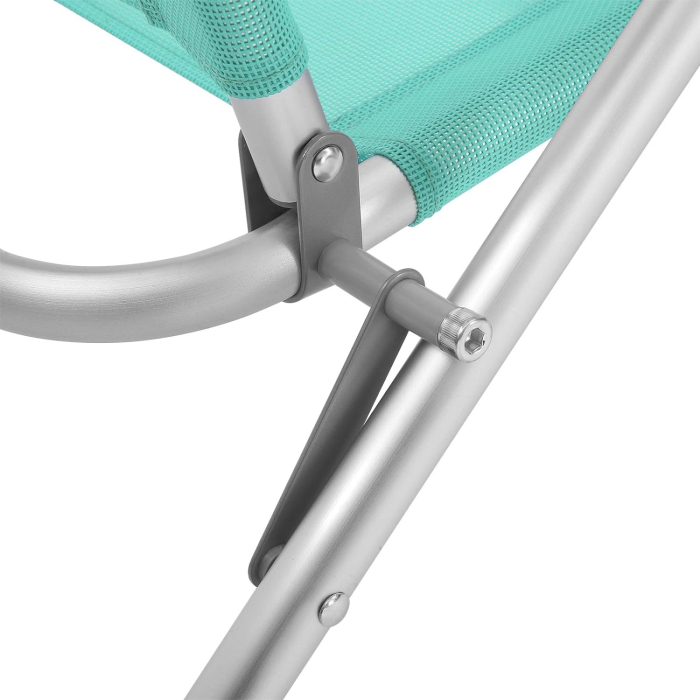 Scaun plaja portabil cu spatar rabatabil 4 pozitii, cadru aluminiu usor 2.5 kg, max 150 kg, verde [7]