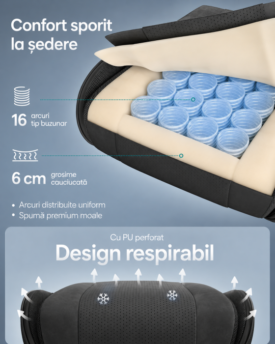 Scaun gaming ergonomic cu suport picioare, spatar reglabil 90-135Â°, perne lombare si tetiera, 70x70x133 cm, negru [5]
