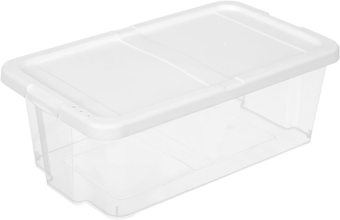 SONGMICS Set 12 cutii de depozitare pantofi, stivuibile, cu capac din plastic, pentru pantofi pana la marimea 41 [8]