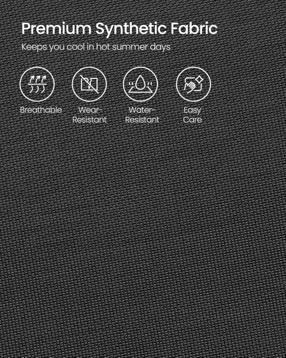 Set 2 scaune gradina pliabile cu spatar reglabil 8 pozitii, 150 kg, 56x70x106 cm, negru [7]