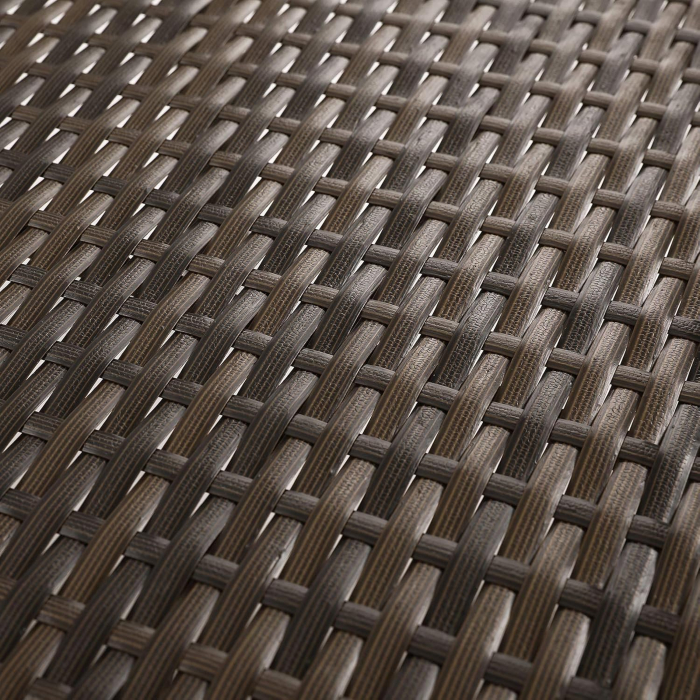 Sezlong gradina cu saltea groasa si tetiera, ratan PE si metal, maxim 150 kg, 195x65x40 cm, maro [7]
