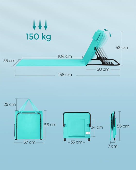 Scara telescopica aluminiu 3.8 m, pliabila compact, mecanism siguranta, max 150 kg, argintiu [4]