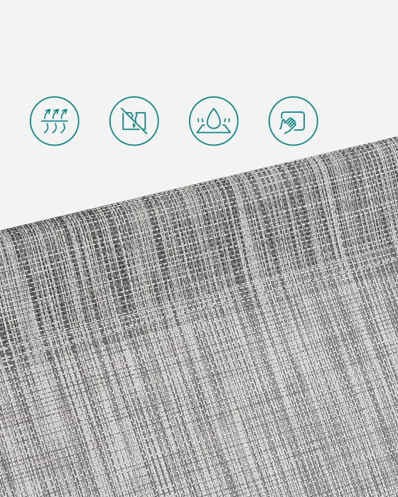 Sezlong pliabil cu parasolar si tetiera, spatar reglabil 4 pozitii, tesatura sintetica respirabila, max 150 kg, 193x53x29 cm, gri deschis [9]