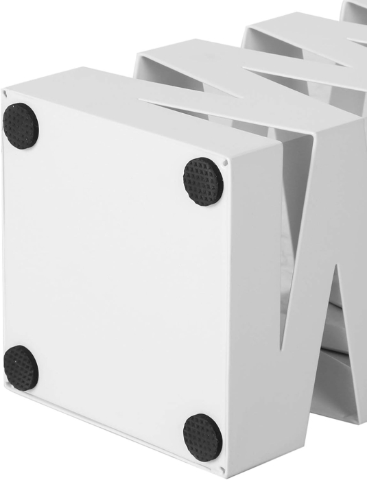 Suport metalic pentru umbrele, cu carlige si tava de picurare, 15x15x49cm, alb [5]