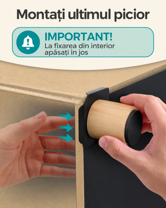 Taburet cu spatiu de depozitare 37 L, pliabil, sezut captusit, picioare din lemn, capacitate 300 kg, 38x38x40 cm, gri deschis [3]