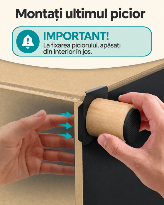 Taburet depozitare cu sezut confortabil, capacitate 300 kg, 37 L, 38x38x40 cm, negru [8]