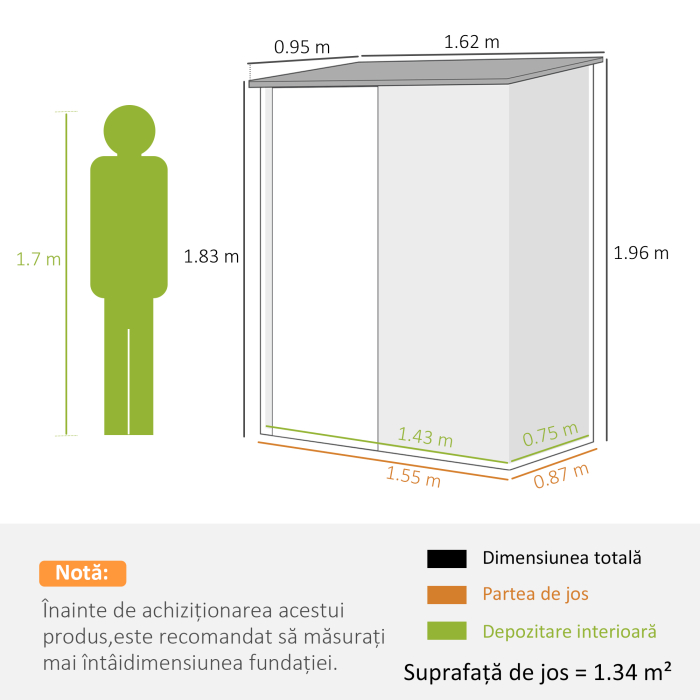  Sopron de Gradina din Otel Suport Scule, Magazie pentru Scule cu Zavor, 161.5x94.5x196cm, Maro [3]