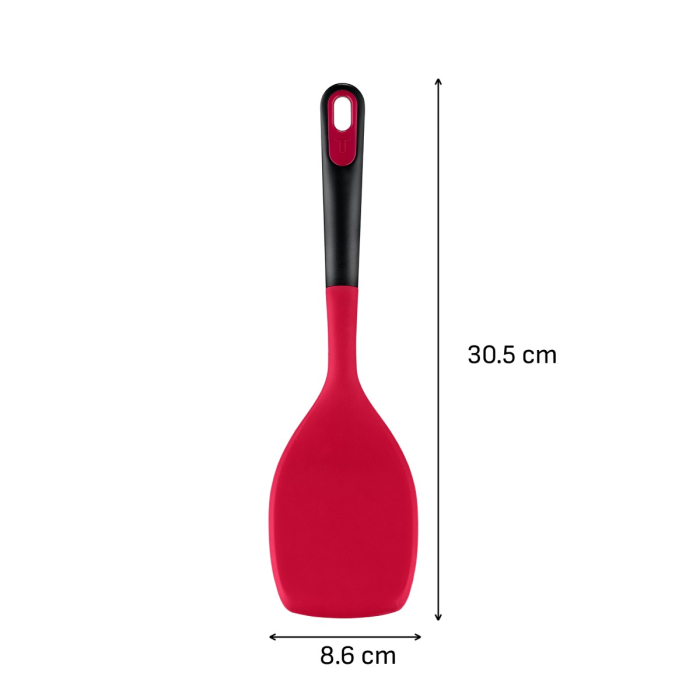 Spatula flexibila Tefal Ingenio+ K1984834, rezistenta la temperaturi inalte, compatibilitate cu masina de spalat vase, silicon, rosu & negru [9]
