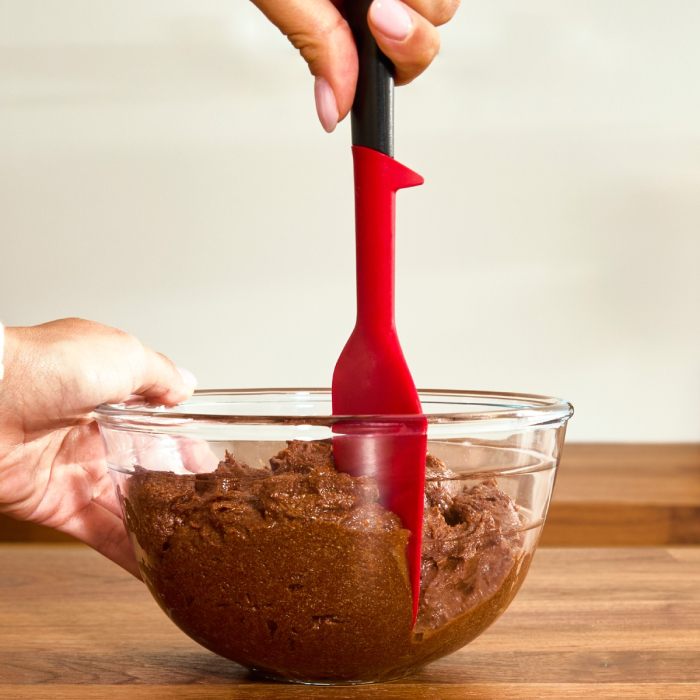 Spatula Tefal Ingenio+ K1984234, rezistenta la temperaturi inalte, compatibilitate cu masina de spalat vase, silicon, rosu & negru [10]