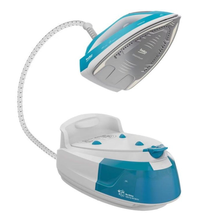 Statie de calcat BEKO SGA6124D, 2400W, 200g/min, 1l, talpa SteamXtra, Alb-Albastru [2]