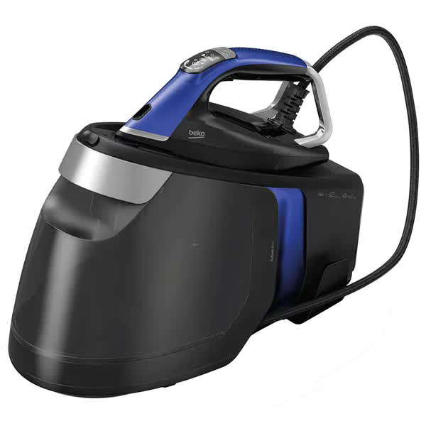 Statie de calcat BEKO SGA9130B, 3000W, 600g/min, 1.8l, talpa SteamGlide, igienizeaza 99,9% din bacterii, cu abur puternic, Smart-Hygiene si iluminare LED, Albastru-Negru [6]