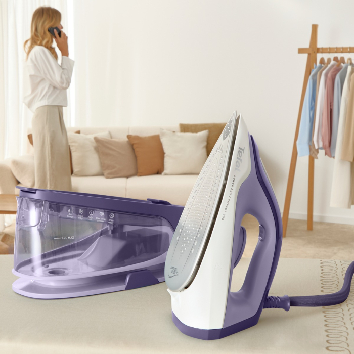 Statie de calcat cu abur de inalta presiune Tefal Power Pro Compact SV6211E0, 2400 W, 6.2 bari, abur variabil 0 - 120 g/min, jet de abur 370 g/min, re [8]