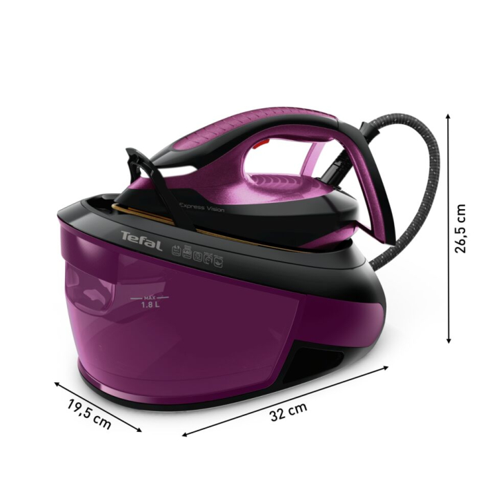 Statie de calcat cu abur Tefal Express Vision SV8152E0, jet de abur 480 g/min, 6.9 bari presiune, putere 2800 W, talpa Durilium airglide autoclean,  [12]