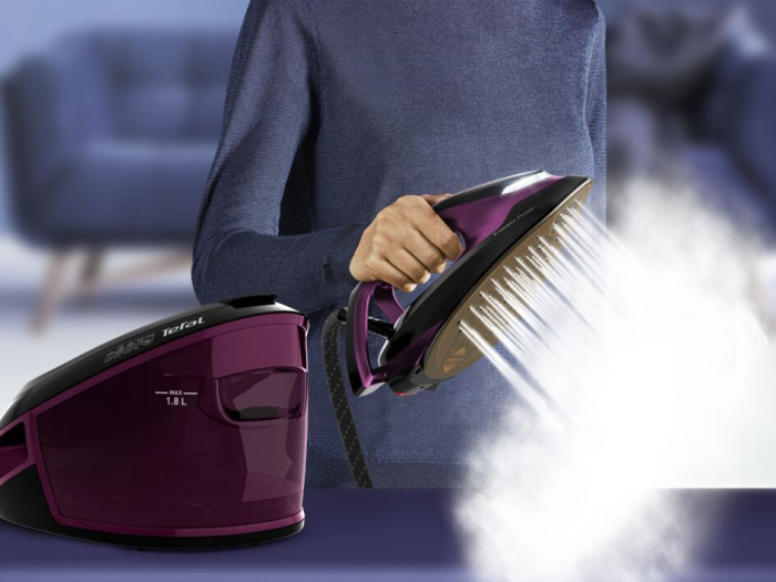 Statie de calcat cu abur Tefal Express Vision SV8152E0, jet de abur 480 g/min, 6.9 bari presiune, putere 2800 W, talpa Durilium airglide autoclean,  [3]