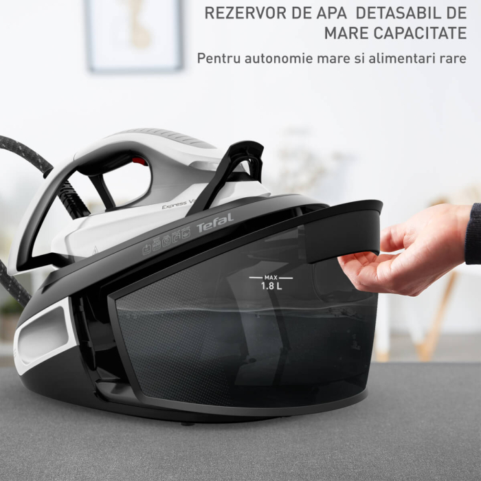 Statie de calcat cu abur Tefal Express Vision SV8156E0, 2800W, 8 bari, abur variabil 0 - 130 g/min, jet de abur pana la 130 g/min, colector pentru [5]