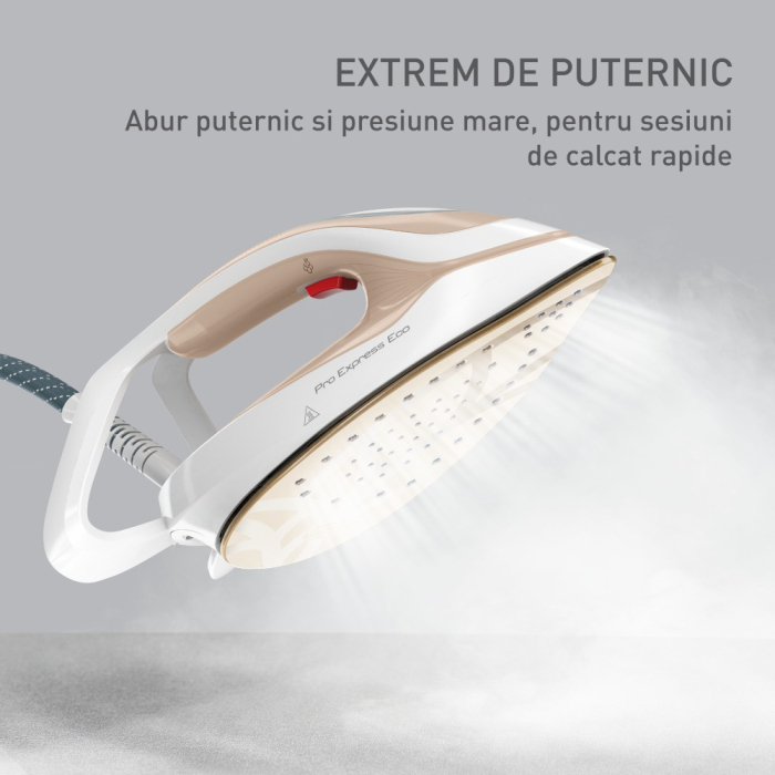Statie de calcat cu abur Tefal Pro Express Eco GV9E22E0, 2200W, 7.6 bari, jet de abur 550 g/min, abur variabil pana la 140 g/min, talpa Durilium  [5]