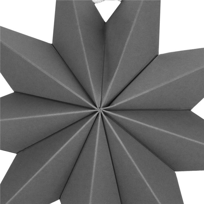 Stea decorativa 3D din hartie, cu 9 colturi, 30 cm, argintie [8]