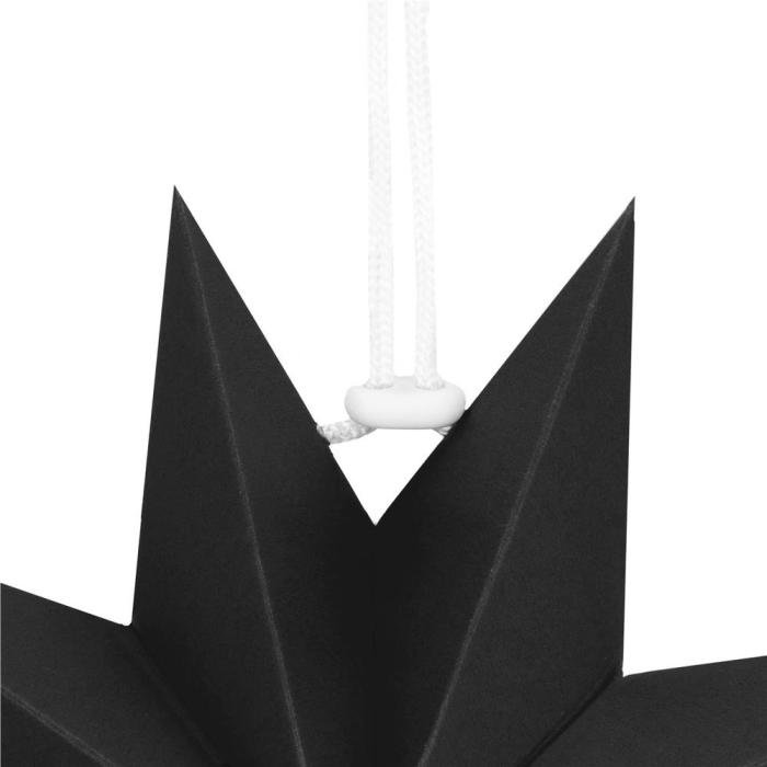 Stea decorativa 3D din hartie, cu 9 colturi, 30 cm, neagra [6]