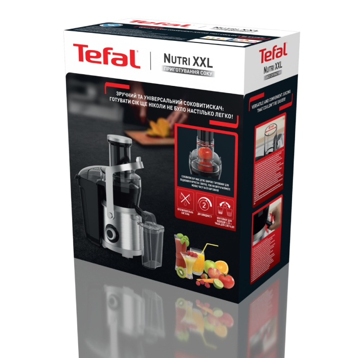 Storcator de fructe si legume Tefal Nutri XXL ZE660D10, 1000 W, 2 trepte de viteza, sistem antipicurare, recipient pentru pulpa 2.2 L , recipient pent [19]