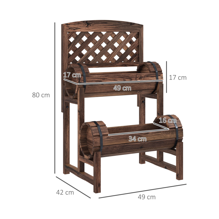  Strat inaltat de gradina cu grilaj pe 2 nivele, Jardinie [3]