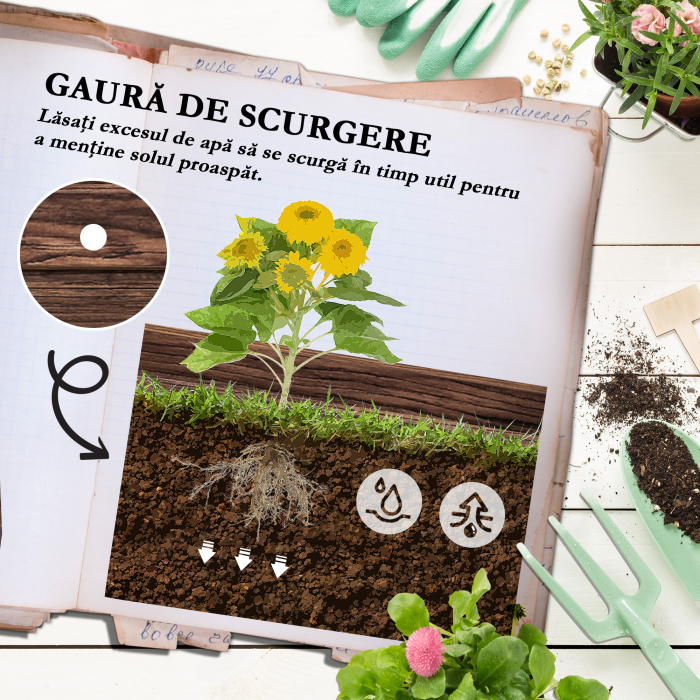  Strat inaltat de gradina cu grilaj pe 2 nivele, Jardinie [5]