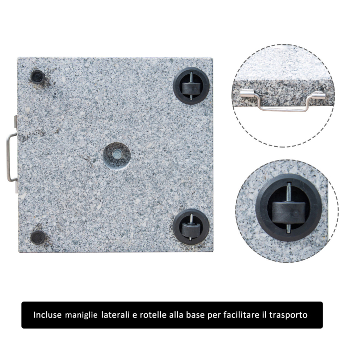  Suport Baza Pentru Umbrela de Gradina in Marmura 25kg, 40x40x38cm [5]