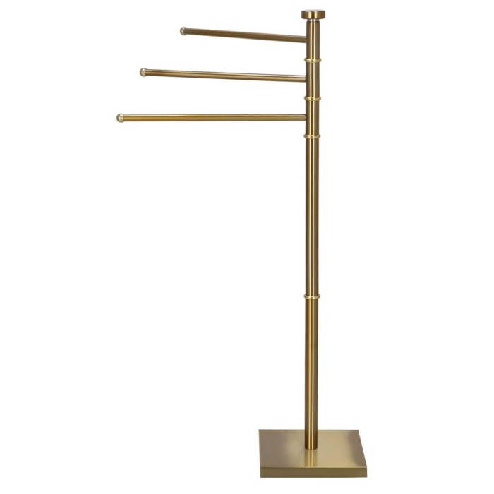 Suport cuier pentru prosoape cu 3 brate, inaltime 86cm, auriu lucios [1]