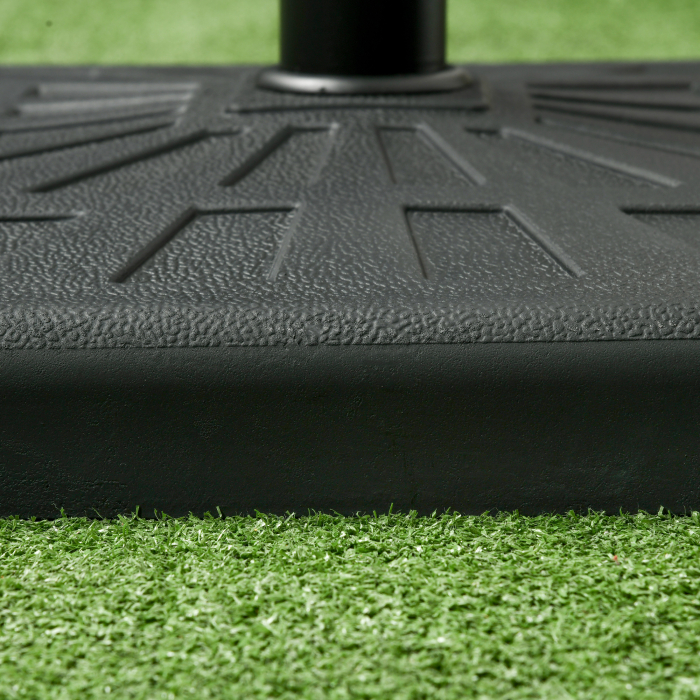  Suport de baza din rasina 19kg pentru umbrela de gradina, Greutati patrate pentru suportul pentru umbrele de exterior de pe piata pentru stalpi de Φ32mm, Φ38mm si Φ48mm, negru [7]