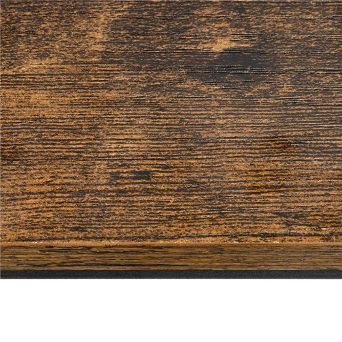 Suport de perete pentru flori, metal si MDF, 25,5x19 cm, negru/maro [16]