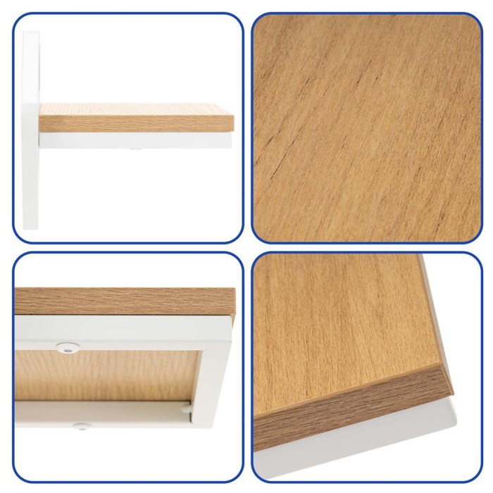 Suport de perete pentru ghiveci si plante decorative, cu polita din MDF si structura metalica rezistenta, montaj usor cu accesorii incluse, maxim 10 k [5]