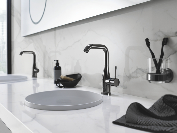 Suport Grohe 40369A01, Essentials, pahar sau savoniera, fixare ascunsa, lucios, grafit [3]
