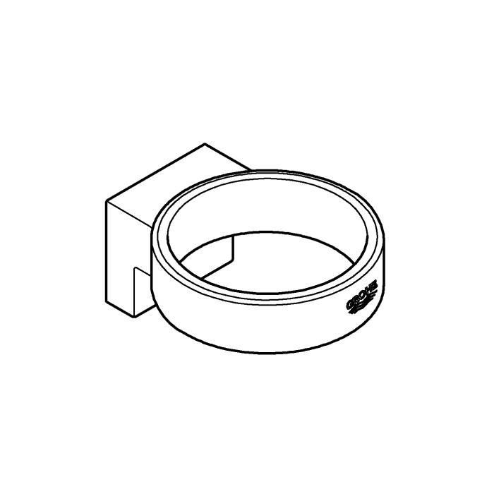 Suport Grohe 41027000, 66 mm, 56 mm, 2 orificii instalare, pe perete, metal, elemente fixare ascunse, Crom [6]