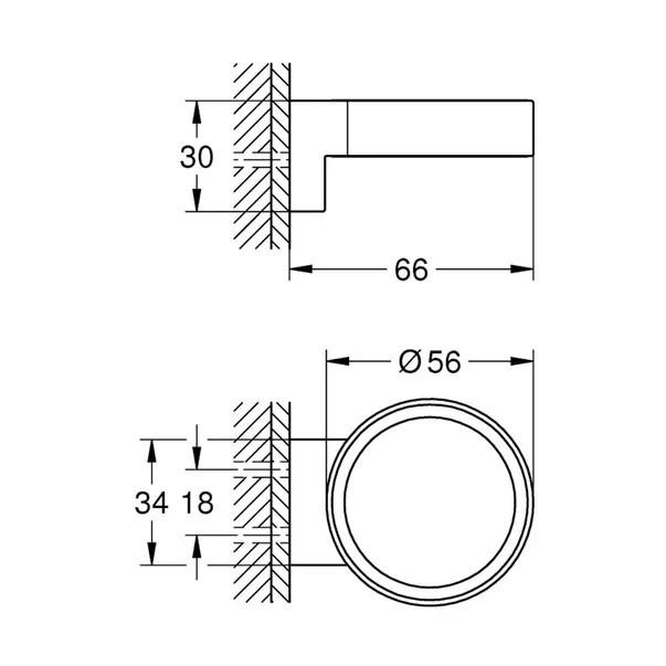 Suport Grohe Selection pentru pahar sau dozator sapun negru mat Phantom Black [5]
