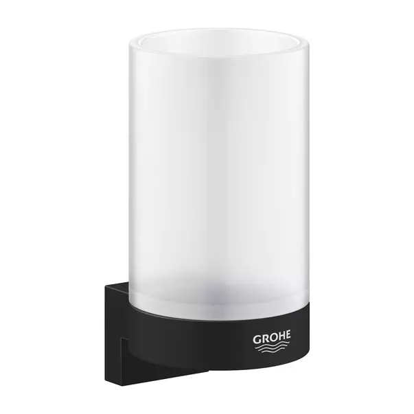 Suport Grohe Selection pentru pahar sau dozator sapun negru mat Phantom Black [3]