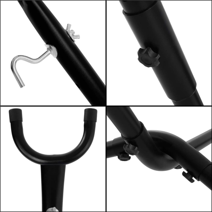 Suport hamac din metal cu husa transport, reglabil pe inaltime si lungime, 270x99x95 cm, negru [13]